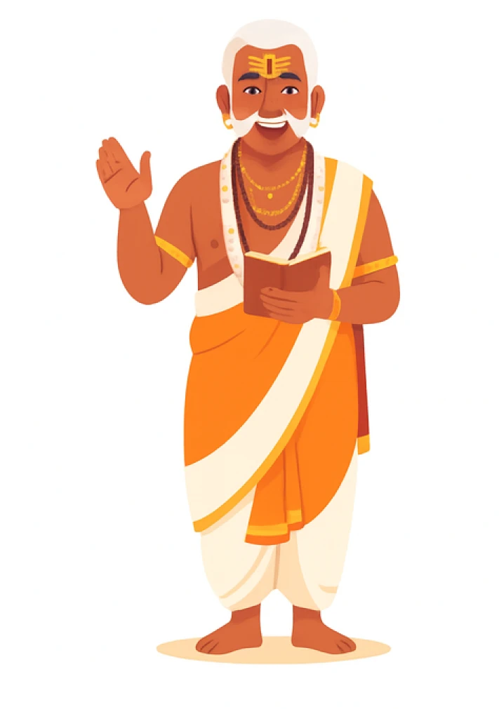 Guruji Illustration in Devanilayam website